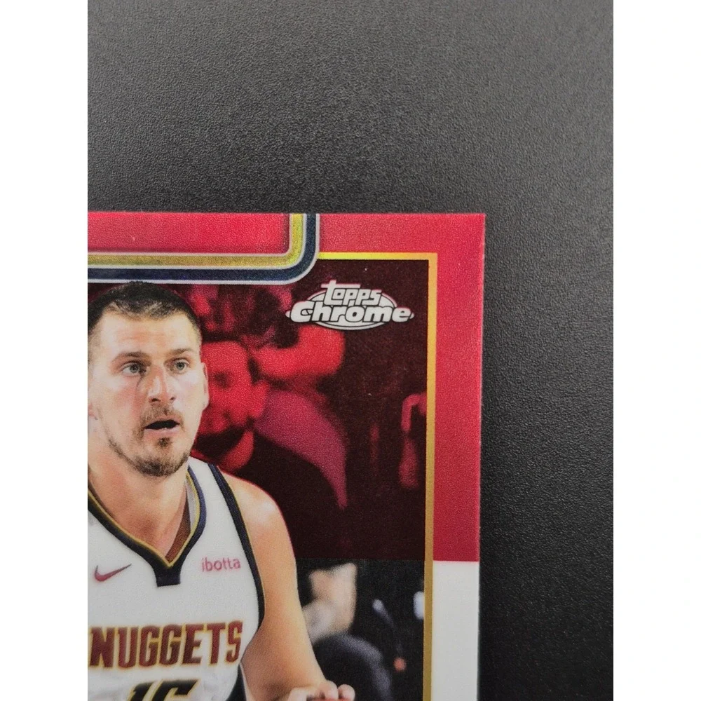 2025-26 Topps Chrome Nikola Jokic #25 Red White and Blue Refractor Denver